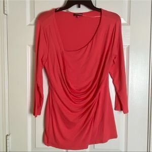 Vince Camuto coral faux wrap top